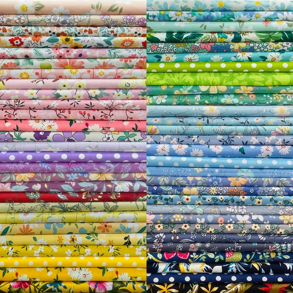 8"" x 8"" 25 PCS 100% Cotton Fabric Bundles for Quilting Sewing DIY & Quilt Beginners Quilting Fabric Squares