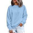 thumbnail image 5 of Jovrlynd Mock Neck Sweatshirt for Women Oversized Long Sleeve Solid Soft Stretch Sweatshirts Casual Turtleneck Pullover, 5 of 9