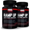 (2 pack) (2 pack) Force Factor Ramp Up Anytime Energy Sugar-Free Zero Calorie Energy Pill with B Vitamins, Green Tea Extract, Caffeine, 30 Ct.