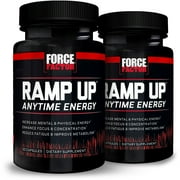 (2 pack) (2 pack) Force Factor Ramp Up Anytime Energy Sugar-Free Zero Calorie Energy Pill with B Vitamins, Green Tea Extract, Caffeine, 30 Ct.
