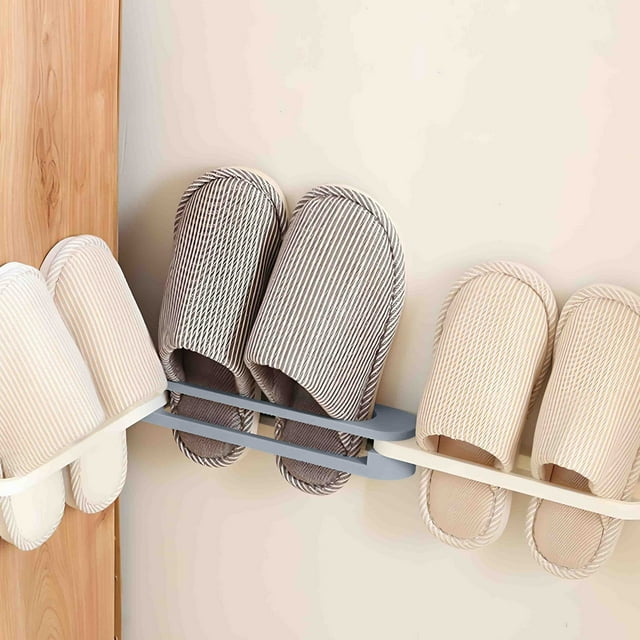 Zapatero de pared | Organizador de zapatos plegable de 3 niveles para puerta de baño o ducha | Almacenamiento que ahorra espacio sin necesidad de taladrar para dormitorios, apartamentos o armarios