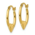 thumbnail image 2 of Real 14kt Yellow Gold Heart Hoop Earrings; for Adults and Teens; for Women and Men, 2 of 3