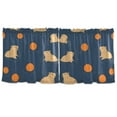 thumbnail image 7 of Yayeee Kitchen Curtains Tier Set of 2 Light Filtering 57"x24" Over Sink Window Panels, Blue Capybaras, 7 of 7