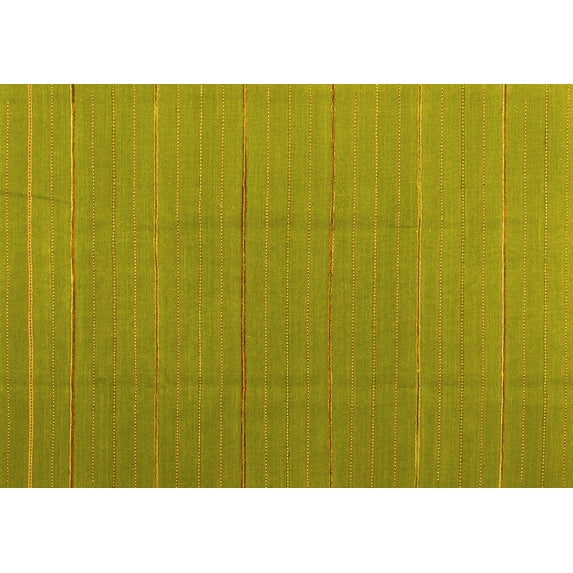 Ahgly Company Indoor Rectangle Abstract Yellow Contemporary Area Rugs, 3' x 5'