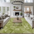 thumbnail image 3 of 8'x10' Area Rugs, Sage Green Geometric Indoor Outdoor Area Rug for Living Room Bedroom, Modern Stereotypic Abstract Art Washable Bathroom Rugs Kitchen Floor Carpet Mats Home Decor Aesthetic, 3 of 8