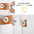 thumbnail image 5 of Orange White Ombre No Hook Shower Curtain Waterproof, Bathroom Curtains with Snap in Liners and See Through Top Window, Farmhouse Country Minimalist Art Hotel Style Bathtub Curtains Shower 54"Wx78"L, 5 of 8