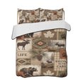 thumbnail image 2 of Quilts Twin XL Size, Moose Bear Soft Comforter Bedding Set for Bed, Forest Wildlife Pinecone Branch Rustic Country Lightweight Quilted Bedspread with Pillow Cover(2 Pieces) for All Season, 68x98 Inch, 2 of 7