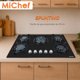 thumbnail image 2 of MiChef Parrilla a Gas SPUNTINO 76cm | Cristal Templado Negro | 5 Quemadores, 2 of 9