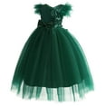 thumbnail image 4 of Edvintorg 3-12Years Children's Party Dress Clearance Net Yarn Sequin Mesh Bow Ruffles Birthday Gown Long Princess Dresses Kids Dresses For Girls, 4 of 6