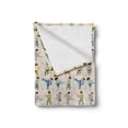 thumbnail image 2 of Sports Soft Flannel Fleece Throw Blanket, Cartoon Kids Karate Chinese Martial Art Boys Japanese Olympics Athlete Training, Cozy Plush for Indoor and Outdoor Use, 60" x 80", Multicolor, by Ambesonne, 2 of 6