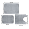 thumbnail image 3 of Paddsun Memory Foam 3 PCS Bathroom Rug Absorbent Bath Mat Set Small Large and Contour Rug, 3 of 10