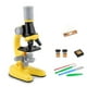 thumbnail image 1 of Microscopio para niños, juguetes, muestras, laboratorio científico, 100x 400x 1200x, instrumento de juego de alta resolución, regalo de cumpleaños educativo, amarillo Noticed FN000743-01B, 1 of 7