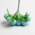 thumbnail image 4 of 20 piezas de accesorios navideños artificiales hechos a mano con bayas de espuma, flores y hojas Azul, 4 of 8