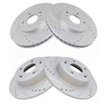 thumbnail image 2 of TRQ Front and Rear Performance Brake Rotors Set Premium G-Coated Cross Drilled & Slotted Fits Select 2009-2014 Acura TSX 2008-2012 Honda Accord, 2 of 6