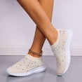 thumbnail image 3 of SCHUHLAND Women's Crystal Breathable Mesh Sneakers, Slip-On Flats, Comfortable Soft Sole, Sizes up to 43, Non-Slip Casual Shoes, 3 of 14