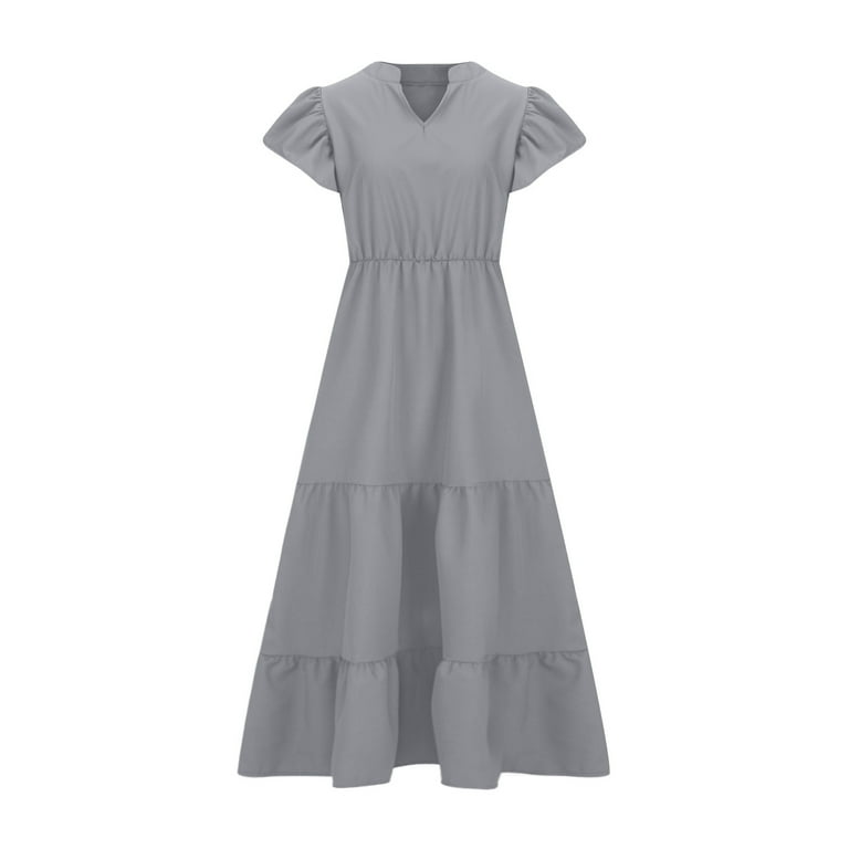 Casual Solid Color Buckle Ruffle Turndown Collar A Line Dresses Casual Solid Color Buckle Ruffle Turndown Collar A Line Dresses