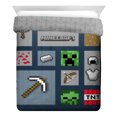 thumbnail image 1 of Minecraft 'Aventure d'Icône' Douillette pour Lit 1 ou 2 Places Réversible, 100% Polyester, 1 of 3