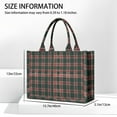 thumbnail image 3 of Large Capacity Tote Bag,Green and Red Christmas Plaid Pattern Handbag Fashion Luxury Tote Bag,15.7"x13"x 5.1" Inches,Laptop Compatible, 3 of 6