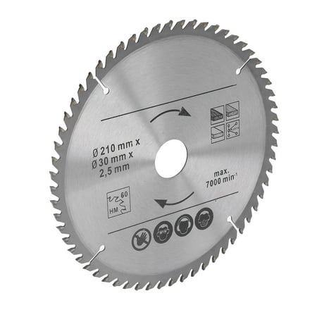 

CircularSawBlade Professional Fast CarbideSaw Disc WearResistant 7000RPM For WoodPlastic Cutting For MiterTableSaws 210X60TX30