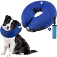 thumbnail image 1 of Inflatable Dog Recovery Collars Cones, Soft Adjustable Comfy Quick Release Dog Donut Collar for After Surgery, Prevent Dogs from Touching Stitches Bit, 1 of 5