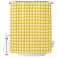 thumbnail image 2 of Yellow Waterproof Fabric Shower Curtain,Country French Rustic Buffalo Plaid Modern Art Waterproof Fabric Shower Curtain for Bathroom Curtains Bathtubs Shower Curtains with 12 Hooks Stall 54x78in, 2 of 8