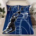 thumbnail image 2 of Homewish Basketball Gamer 3pcs Twin Sheet Sets for Female Men Teens,Ball Game Twin Fitted Sheet,Sport Theme Breathable Flat Sheet,Ultra Soft Home Decor, 2 of 7