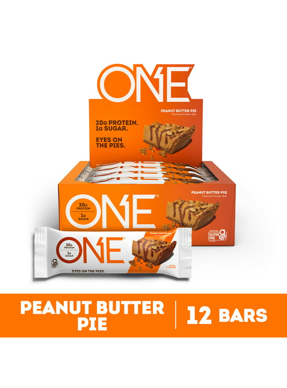 One Protein Supplement Bar, Peanut Butter Pie, 20g Protein, 12 Count