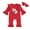 Red, variant on Baby Girls Rompers 3M 6M 12M Valentine Day Clothes Heart Letter Crew Neck Flare Long Sleeve Toddler Bodysuits with Headband