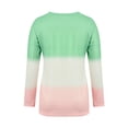 thumbnail image 3 of Gvmfive Women's Gradient Print Long Sleeve T-shirt Pullover Blouses Round Neck Casual Tops, 3 of 5
