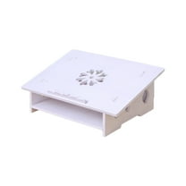 Hiroekza Wood Laptop Stand Desktop Shelf for Monitor Storage Organizer White