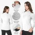 thumbnail image 5 of SSLR Mock Turtleneck for Women Mock Neck Top Long Sleeve T Shirt Casual Basic Active Layer, 5 of 6