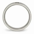 thumbnail image 2 of Titanium Polished Flat Comfort Back CZ Ring, 2 of 10