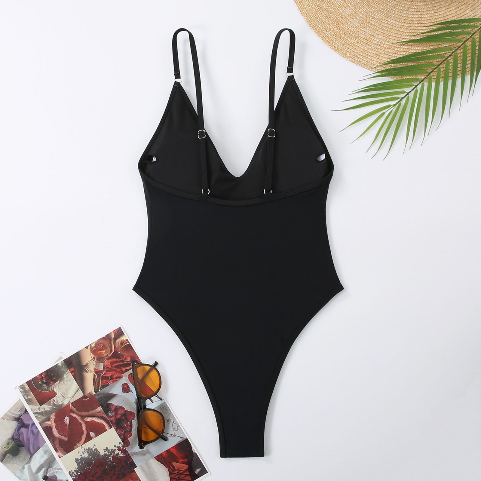 BERLOOK Women's Twist Cut Out One-Piece Swimsuit Tie Back