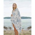 thumbnail image 2 of Blue Paisley Beach Towels Oversized Super Absorbent, Vintage Boho Flower Botanical Leaf Branch Lightweight Bath Towel Quick Dry Sets For Bathroom/Pool/Rv Camping/Beach Play/Gym Room/Picnic 31"x62", 2 of 8