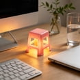 thumbnail image 5 of Mini Stool Shaped Lamp Ornament Lighting - Plastic Desk Decorative Light, Soft Eye Protection, Stable Non-Tip Base, Easy Control Buttons, Pink, 5 of 6