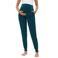 thumbnail image 2 of Ecavus Maternity Pants Casual Comfortable Pants Blue Turquoise L, 2 of 7