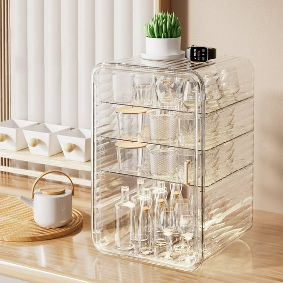 Space Saving Vertical Bottle Drying Rack - Countertop Organizer for Baby Bottles and Cups with Efficient Drying Design - Clear