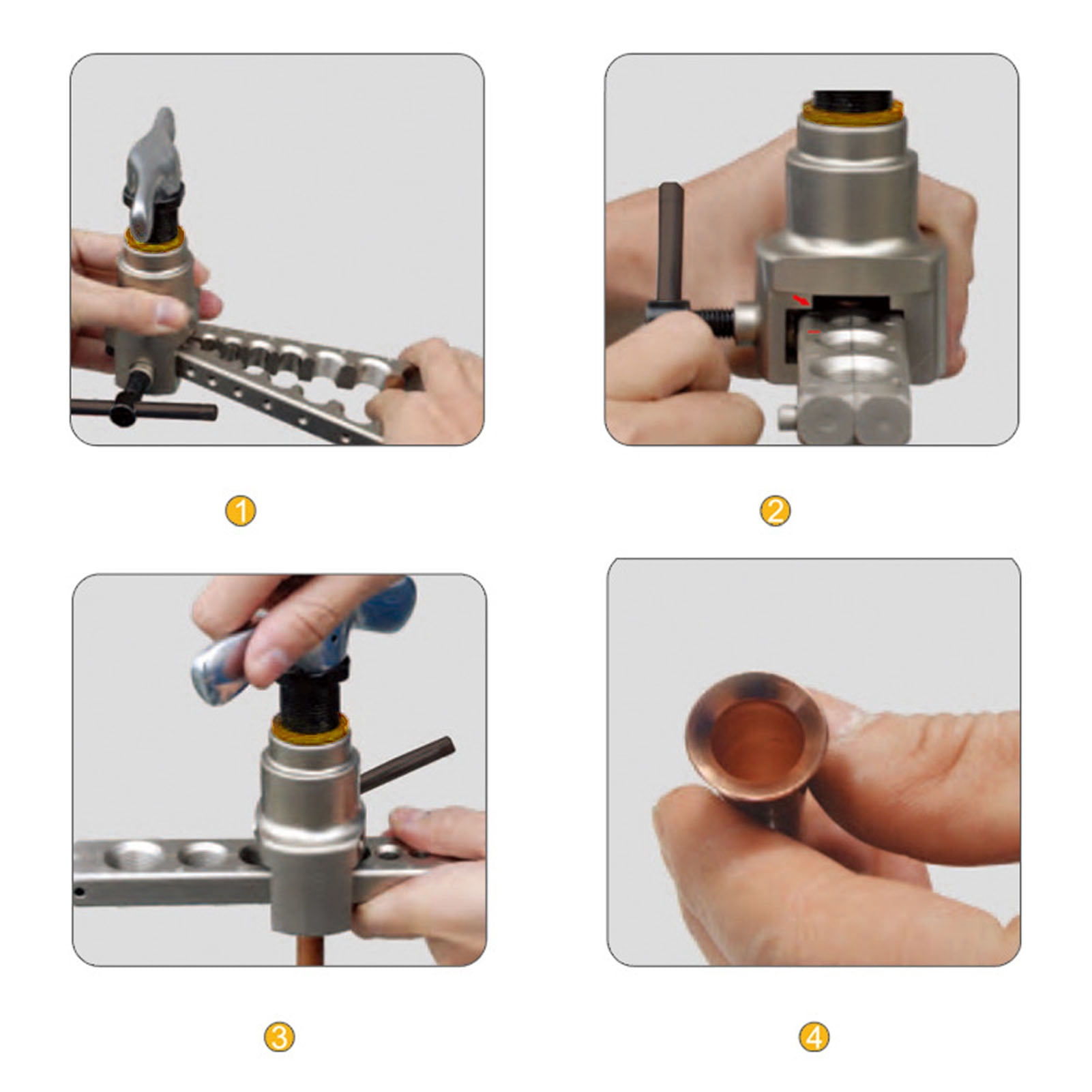 M Buder 9mm Copper Pipe Flaring Tool, High Carbon Steel Eccentric Tube Expander, Heavy-Duty HVAC Maintenance Flare Kit for Tubing (0.35 in / 9 mm)
