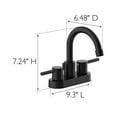 thumbnail image 3 of Design House 593962 Eastport II Contemporary Centerset Deck Mount 2-Handle Faucet for Bathroom  Matte Black, 3 of 20