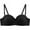 Black, variant on Summer Sports Bras for Women Solid Color Women's Daily Adjustable Underwear Gathered Thin Bra No Underwire 34-42