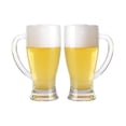 thumbnail image 1 of Juego de 2 vasos de cerveza, jarras de vidrio de 450 ml con asa, ideales for bares., 1 of 5