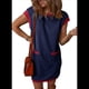 thumbnail image 1 of Vestido Mini con Mangas y Bloques de Color, Azul, Talla L, 1 of 7