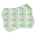 thumbnail image 1 of Ambesonne Flower Place Mats Set of 4, Ladybugs on Chamomiles, Standard Size, White Green, 1 of 6