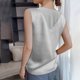 thumbnail image 4 of Puntoco Camisetas sin mangas ajustadas para mujer Camiseta sin mangas redonda con cuello en V sólido informal y de moda de verano para mujer, 4 of 4