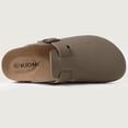 thumbnail image 3 of Crestar Genuine Suede Clogs for Women Men, Cork Footbed Leather Mules Potato Shoes Slip on with Arch Support, Brown, 3 of 7
