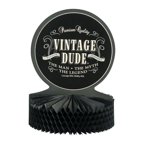 Vintage Dude Centerpiece - Party Supplies - 1 Piece