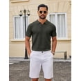 thumbnail image 4 of COOFANDY Golf Polos for Men V Neck Short Sleeve Stretch Polo T Shirt Casual Knitted V Neck Shirts, 4 of 7