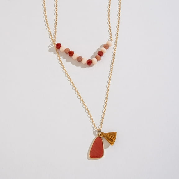 Women's Liv Tassel Layered 20" Necklace By Howard's