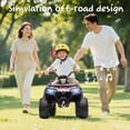 thumbnail image 6 of Xuanlur 24V Kids ATV 4 Wheeler, 160W Motor Ride On Toy for Big Kids, 5 Mph Max Speed, Bluetooth, Multi Color Lights, Volume Control, Decorative Flags, Electric ATV for Kids Ages 3+ (Pink), 6 of 7