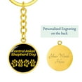 thumbnail image 5 of Asian Shepherd Dog Mama Circle Keychain Stainless Steel or 18k Gold Dog Mom Pendant, 5 of 12